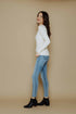 Len-Slim Rib Crew Pullover
